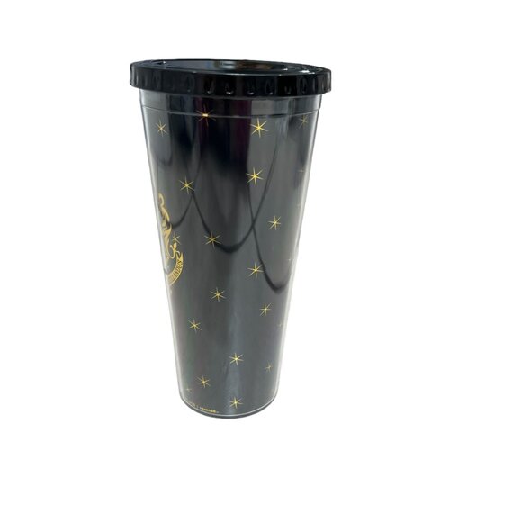 Harry Potter Hogwarts Crest Warner Bros black and gold travel tumbler cup 22 oz - Picture 2 of 12